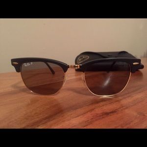 Ray-ban clubmaster black/ brown